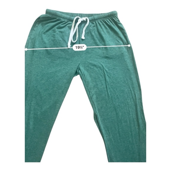 Women L green casual launch pants elastic waist drawstring straight leg - Picture 6 of 12